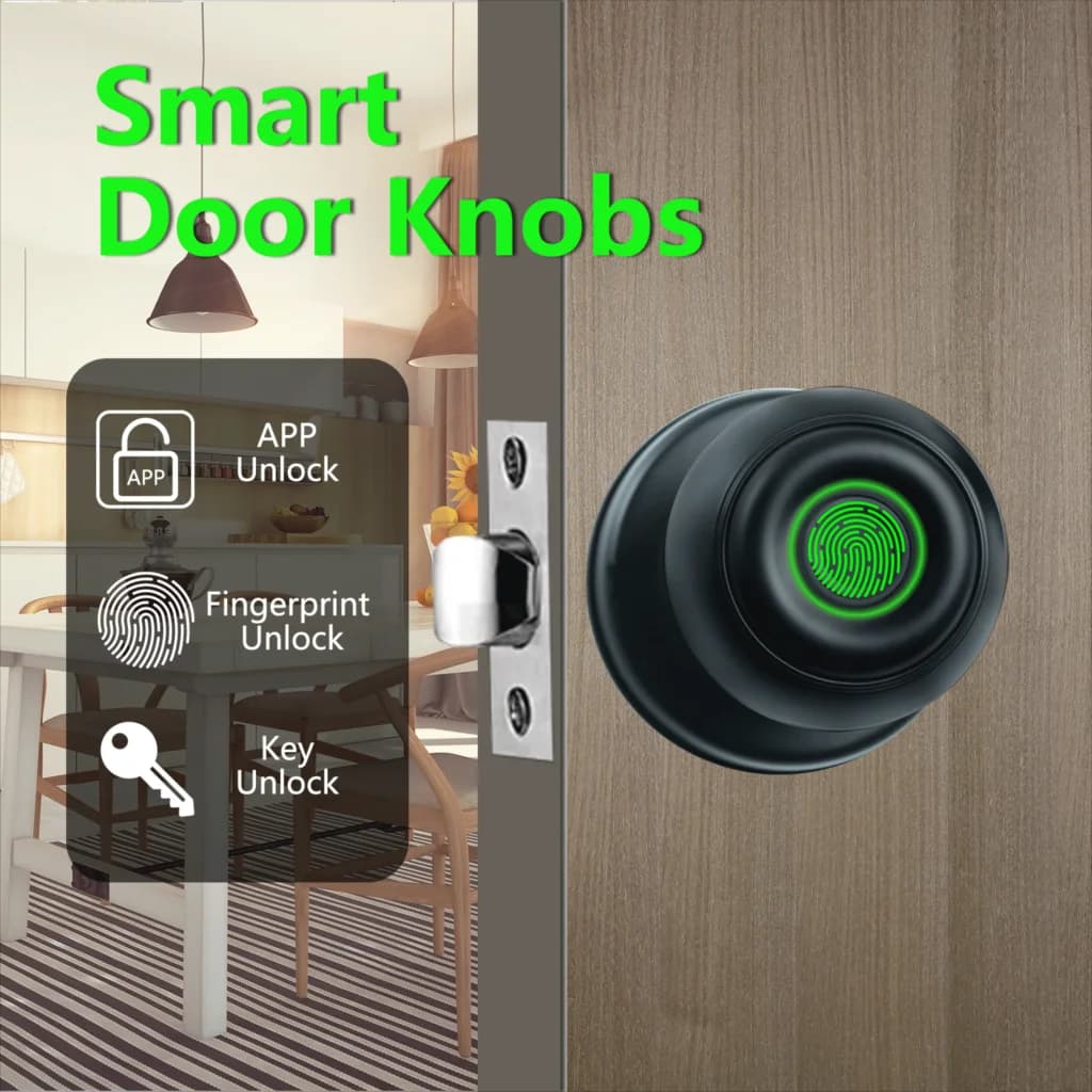 Manopola per porta con impronta digitale Z50, serratura intelligente biometrica con telecomando APP per camera da letto, ufficio, appartamento, hotel, guardaroba