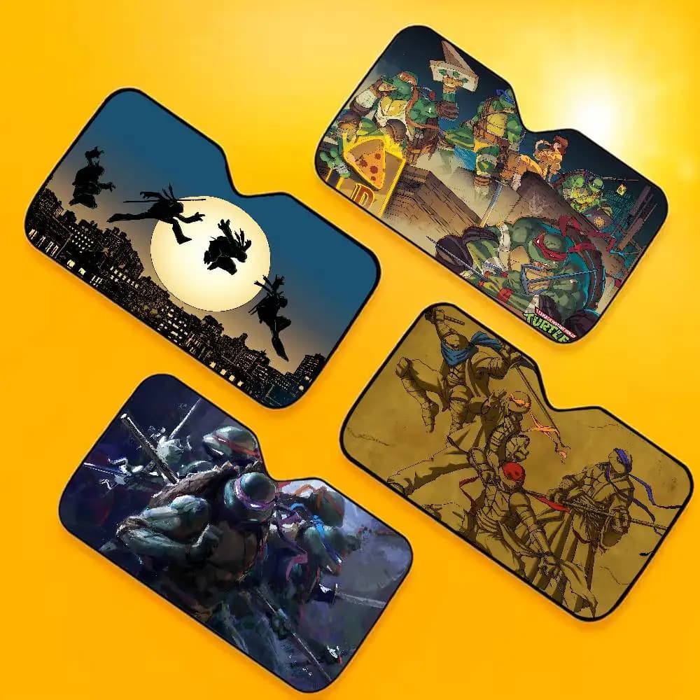 Pellicola Parasole per Finestrino Auto con Personaggi Anime N-Ninja Turtles, Protezione Solare per Parabrezza Anteriore