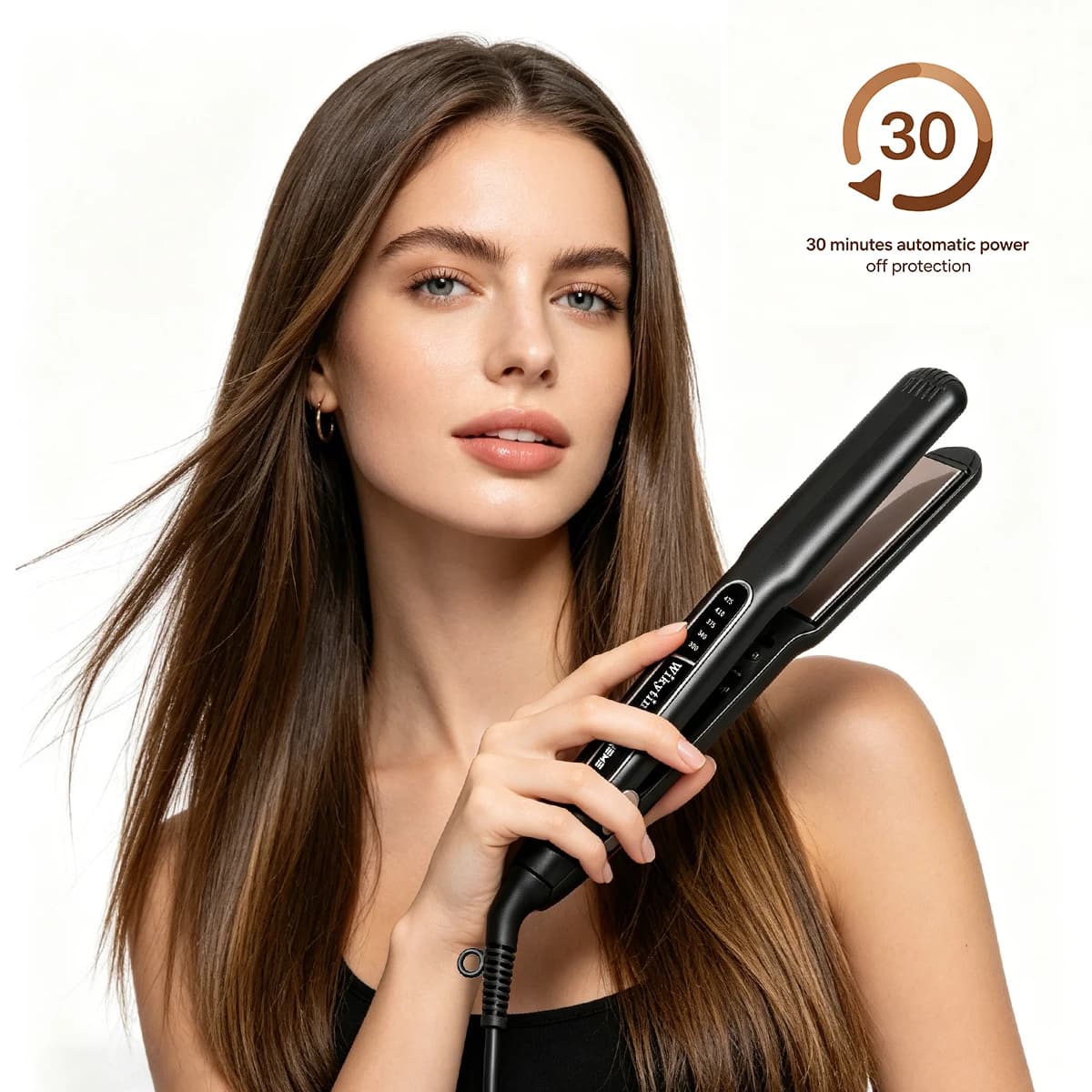 Piastra per Capelli 2-in-1 WIKYTINA con Piastre Flottanti, Ioni Negativi, Riscaldamento Rapido e Temperatura Regolabile