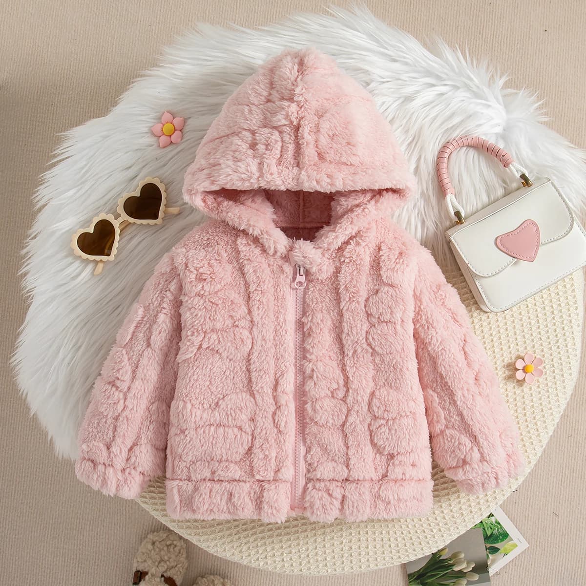 Cappotto da bambina cappotto invernale da ragazza in tinta unita giacca da un giorno abbigliamento da ragazza carino e dolce