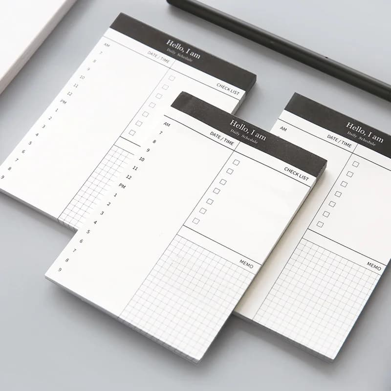Mini pianificatore Lista di controllo giornaliera Programma orario da scrivania Quaderno/agenda scolastico per ufficio Pianificatore settimanale stazionario