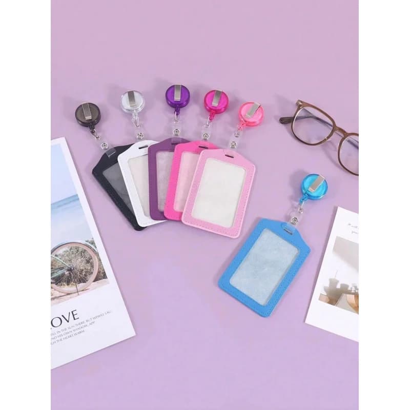 1PC Office Supplies Learning Accessories Vertical Version Simple And Portable Bus Card Student Meal Card Work Card PU Leather
