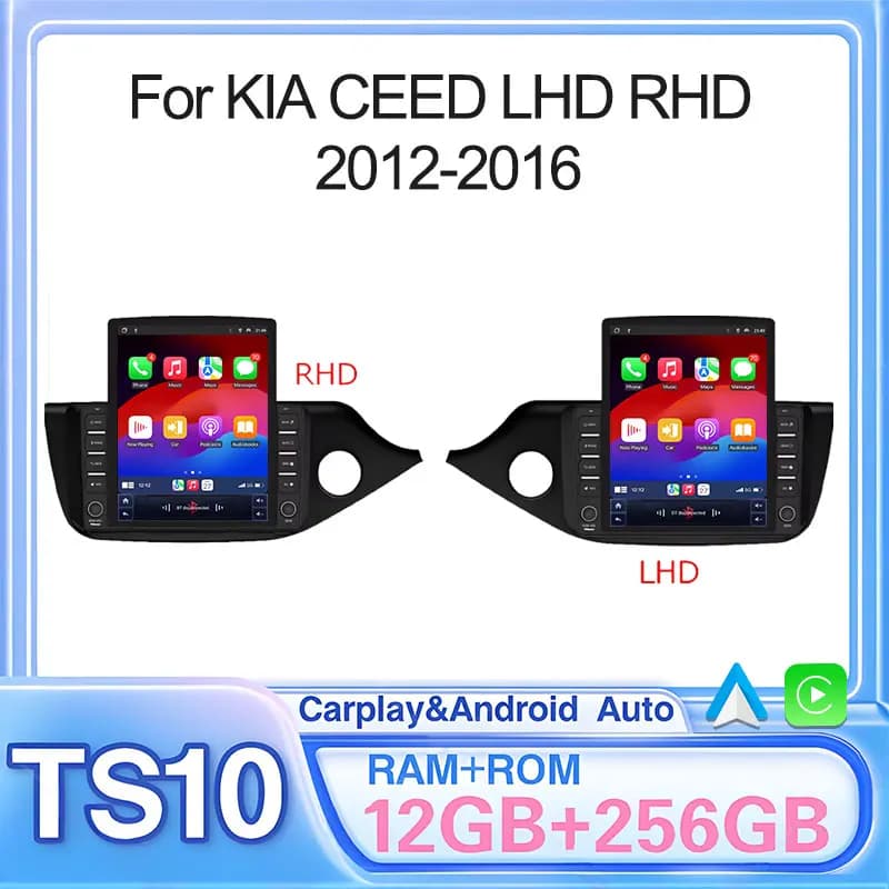 9.7 "Stile Verticale per Tesla Schermo Android 15 Autoradio Per KIA CEED LHD RHD 2012-2016 Navigazione GPS Lettore Multimediale Per Auto