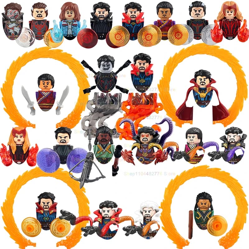 Blind Box Mini Blocchi da Costruzione Personaggi Assemblabili Compatibili con Action Figure Puzzle Giocattolo per Bambini Regali di Natale