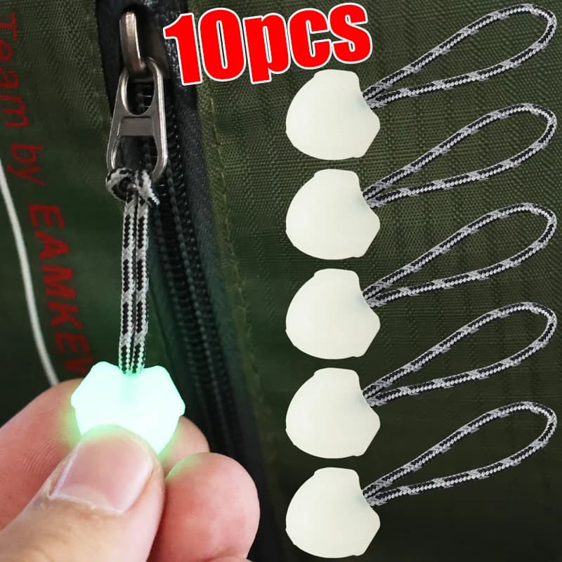 Luminous Hinge Handles Night Light Label For Backpack Bag Tent Clothing Light Cable Cord Sleeve Hiking Equipment Accessories for Camping Traveller