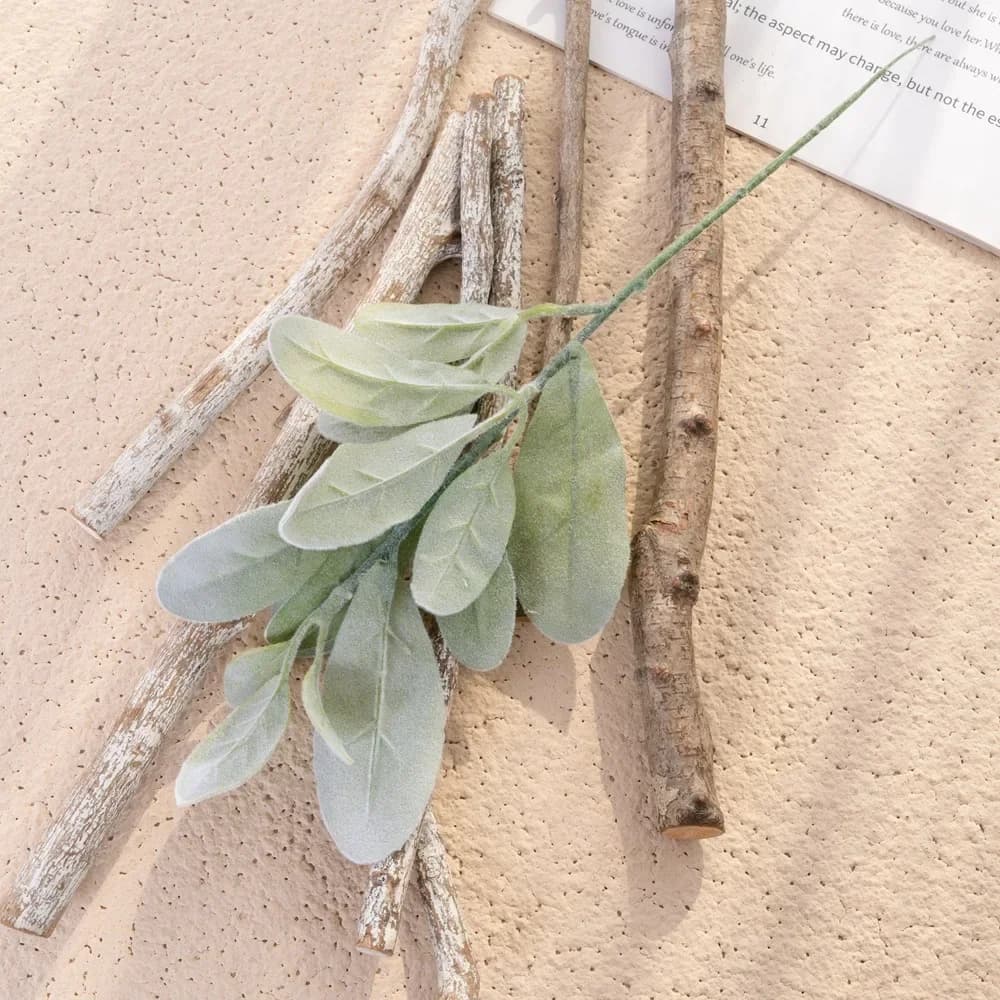 Simulated single branch Betony Leaf Green Plant Wedding Decorations Garlands Accessories Garden Decoration Artificial outdoor plants