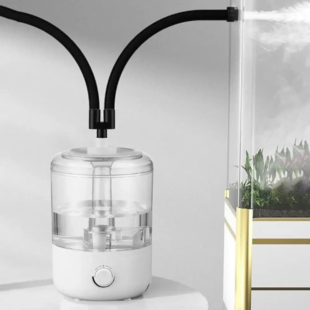4 Liters Reptile Humidifier Double Tube Large Capacity Reptile Fogger Keep Fresh Quiet Amphibians Herps Humidifier