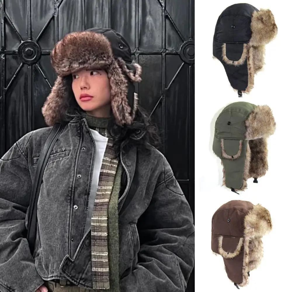 1PC Inverno Trapper Aviator Trooper Paraorecchie Cappello Caldo Impermeabile Cappello Da Sci Da Disco Bomber Cap In Pile Addensare Caldo Protezioni Per Le Orecchie Cappelli
