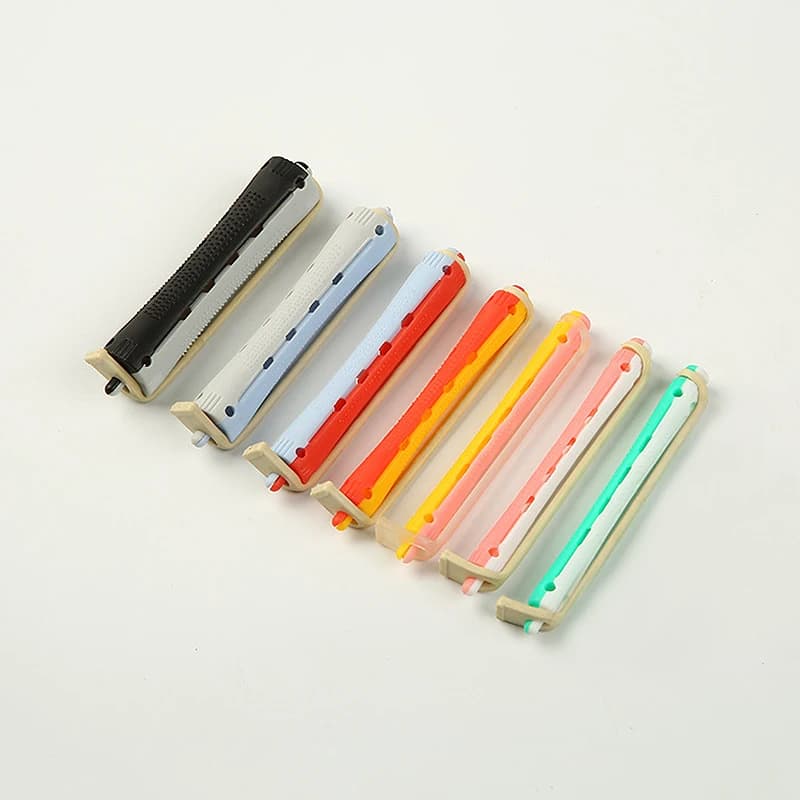 New 12 Pcs Salon Rubber Band Hair Rollers Set Cold Perm Rods Curler Bars Hair Clip Curling Fluffy Wavy Hair Maker Styling DIY Perm Rods for Hair Curl Rollers Hair Rollers