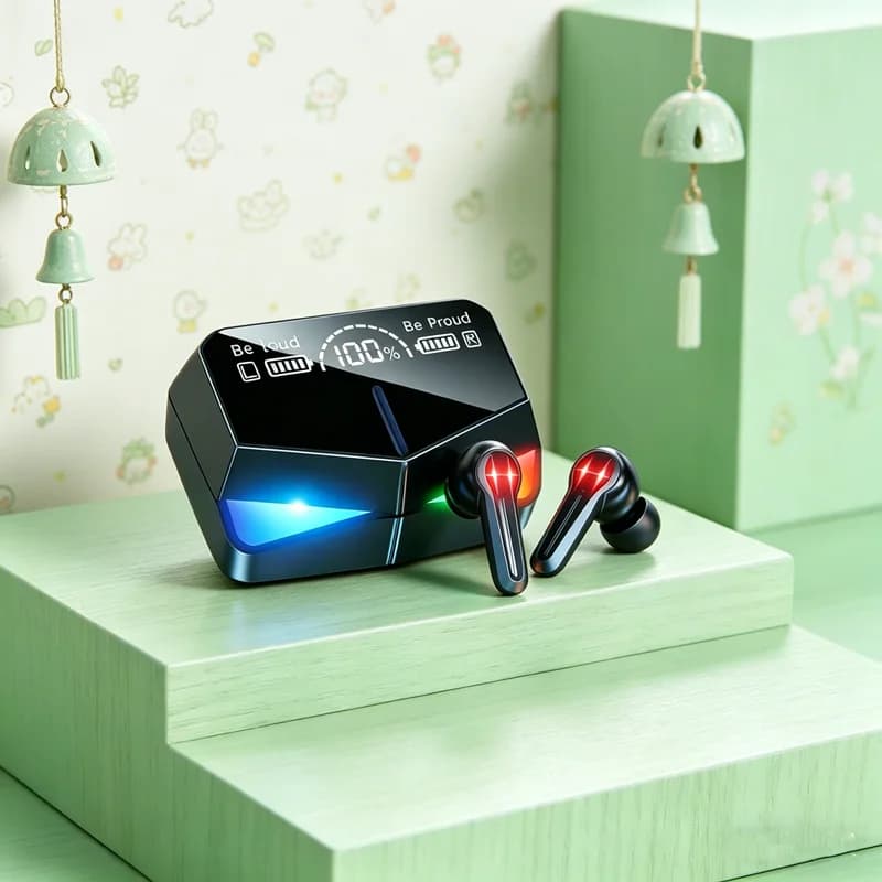 Cuffie Bluetooth TWS Auricolari Wireless con Controllo Touch, Impermeabili e con Cancellazione del Rumore per Tutti gli Smartphone