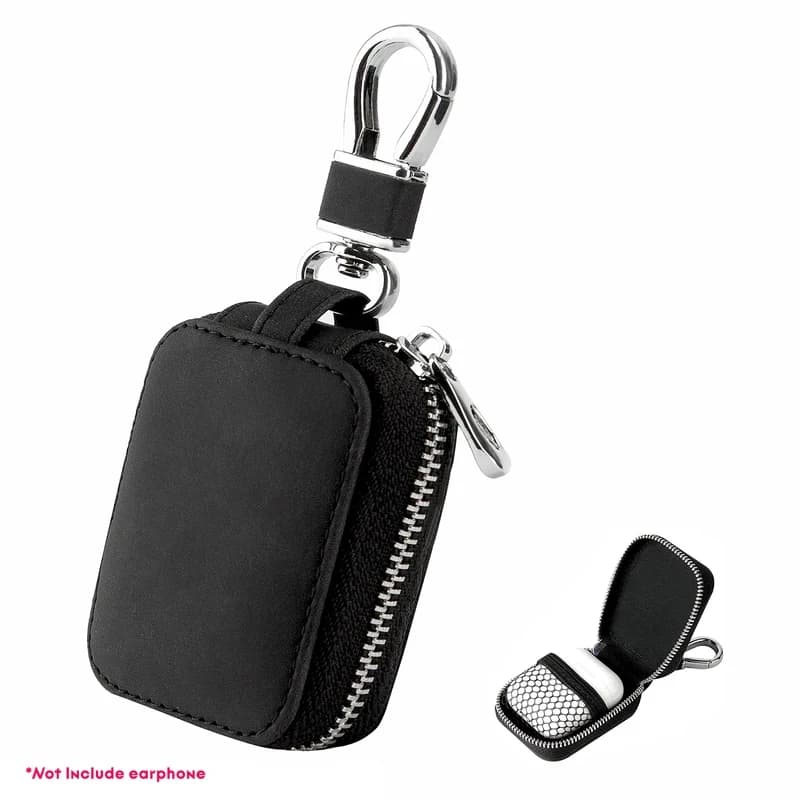 Custodia universale in pelle per Airpods 1/2/3/Pro Borsa per auricolari wireless da viaggio antipolvere impermeabile antigoccia antigraffio