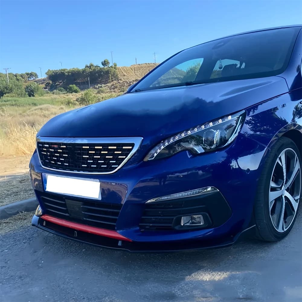 Per Peugeot 308 II T9 S/S GT GT-line Hatchback 2016-2021 LCI - Splitter Anteriore, Labbro Diffusore, Kit Carrozzeria, Spoiler di Protezione