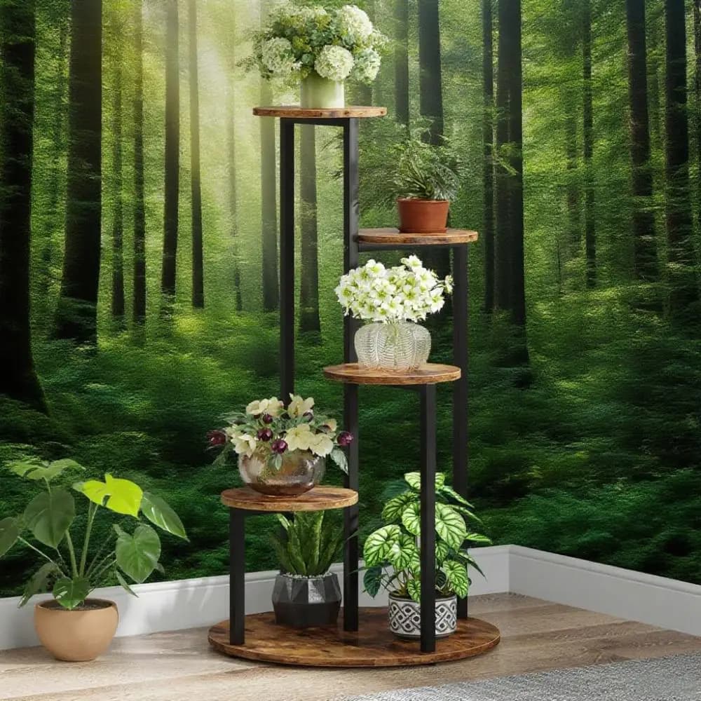 Supporto per piante, porta fiori. Design unico, robusto e durevole, adatto per esporre piante verdi, piante in vaso, ecc.