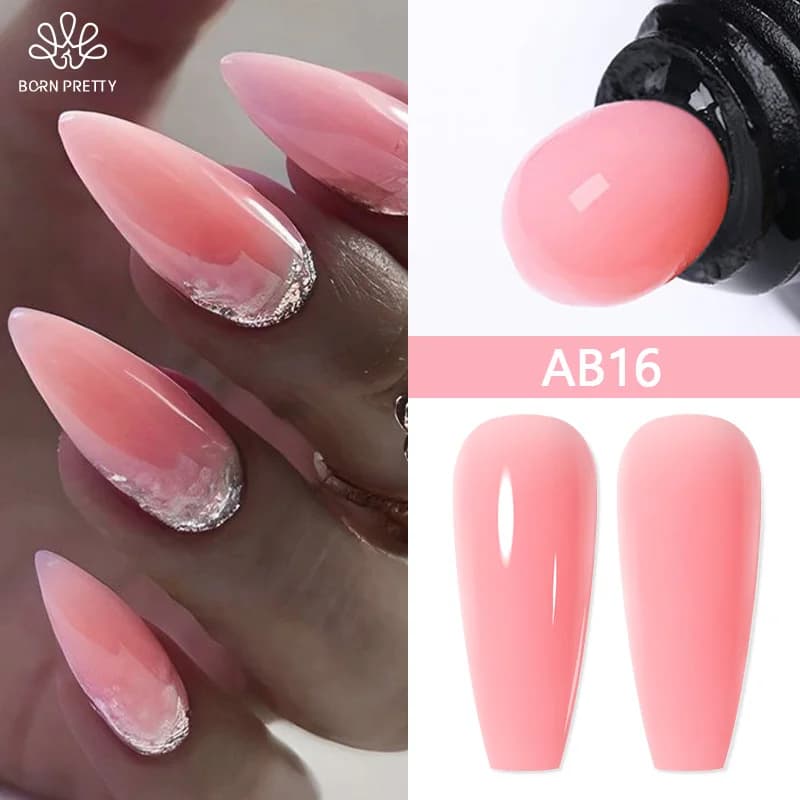 BORN PRETTY 30ml Extension Nail Gel Nail Polish Milky Jelly Nude Pink acrilico Nails Glitter paillettes Soak Off UV Extend Gel