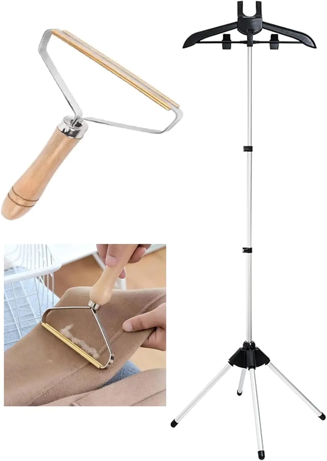 Appendiabiti per stiratura a vapore, Supporto per stiratura a vapore, Supporto portatile per stiratura a vapore, Appendiabiti per stiratura con ferro da stiro