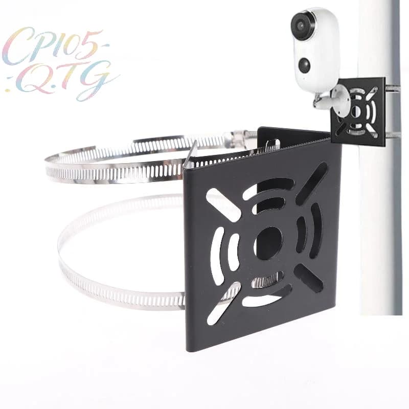 Set Universale di Supporto per Videocamera con Asta Articolata, Staffa di Monitoraggio, Piastra ad Anello in Ferro, Supporto per Palo della Luce Stradale