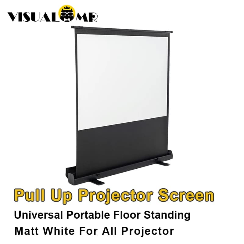 Schermo per proiettore portatile da 80 100 120 pollici Proiezione pull up 4K con supporto Schermo 16:9 4:3 per Home Cinema Ufficio da campeggio all'aperto