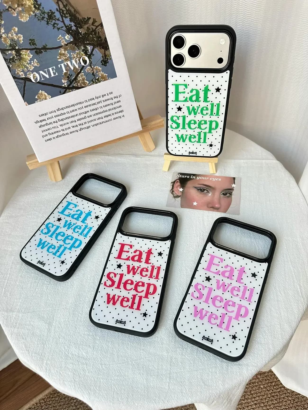 Personalized English Letters Polka Dots Star Phone Case For iPhone 18 17 16 15 14 13 12 11 Pro MAX Plus 17air Drip Glue Cover