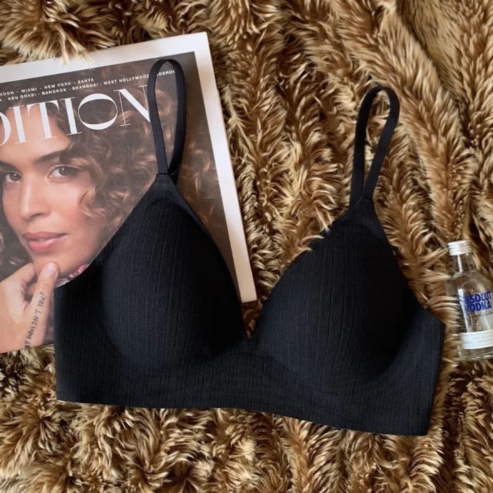 Breathable Seamless Bras for Women Thin Straps Adjustable Push Up Underwear Soft Anti-sagging No Steel Rings Bra Festival Gifts