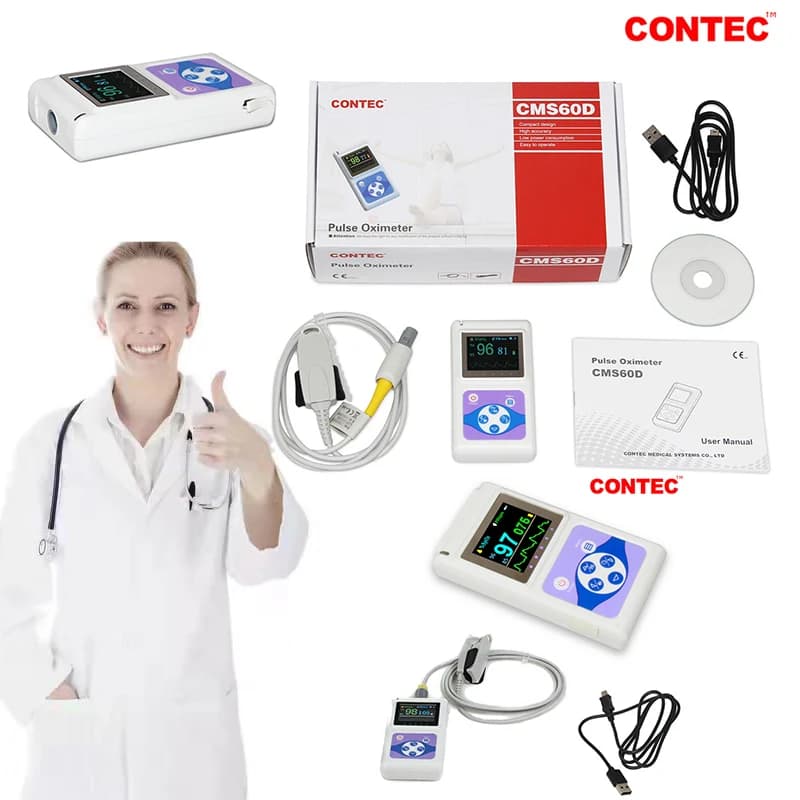 CONTEC CMS60D SpO2 PR finger pulse monitor Sleep heart rate monitor, alarm + software