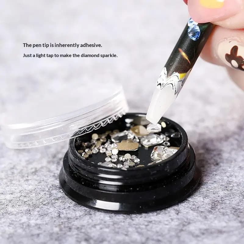 1Pcs Nail Art Dotting Pencil Rhinestone Picker Contactless Pick Up Tool Crystal Wax Pencil For Nail Stones Accessories