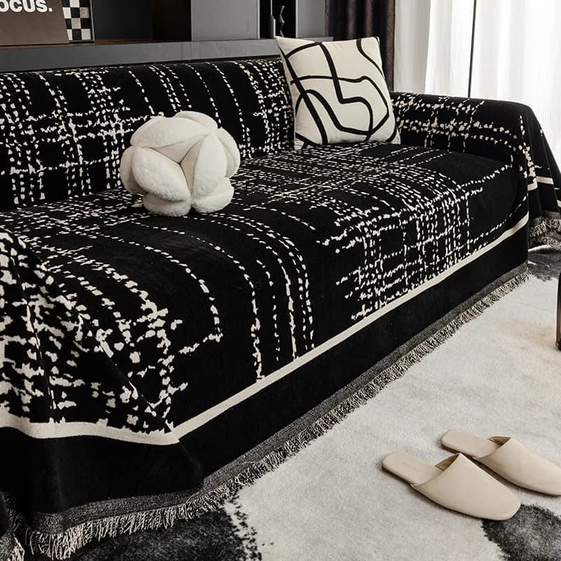 Copridivano in ciniglia in tessuto Bohemian Premium Feeling Copridivano universale Four Seasons Coperte per divani semplici e alla moda