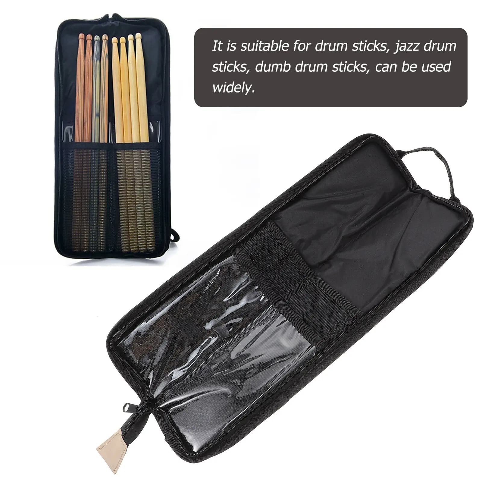 Battery wand holder, portable and durable bag for safe storage, compact design, easy to carry, perfect for traveling musicians