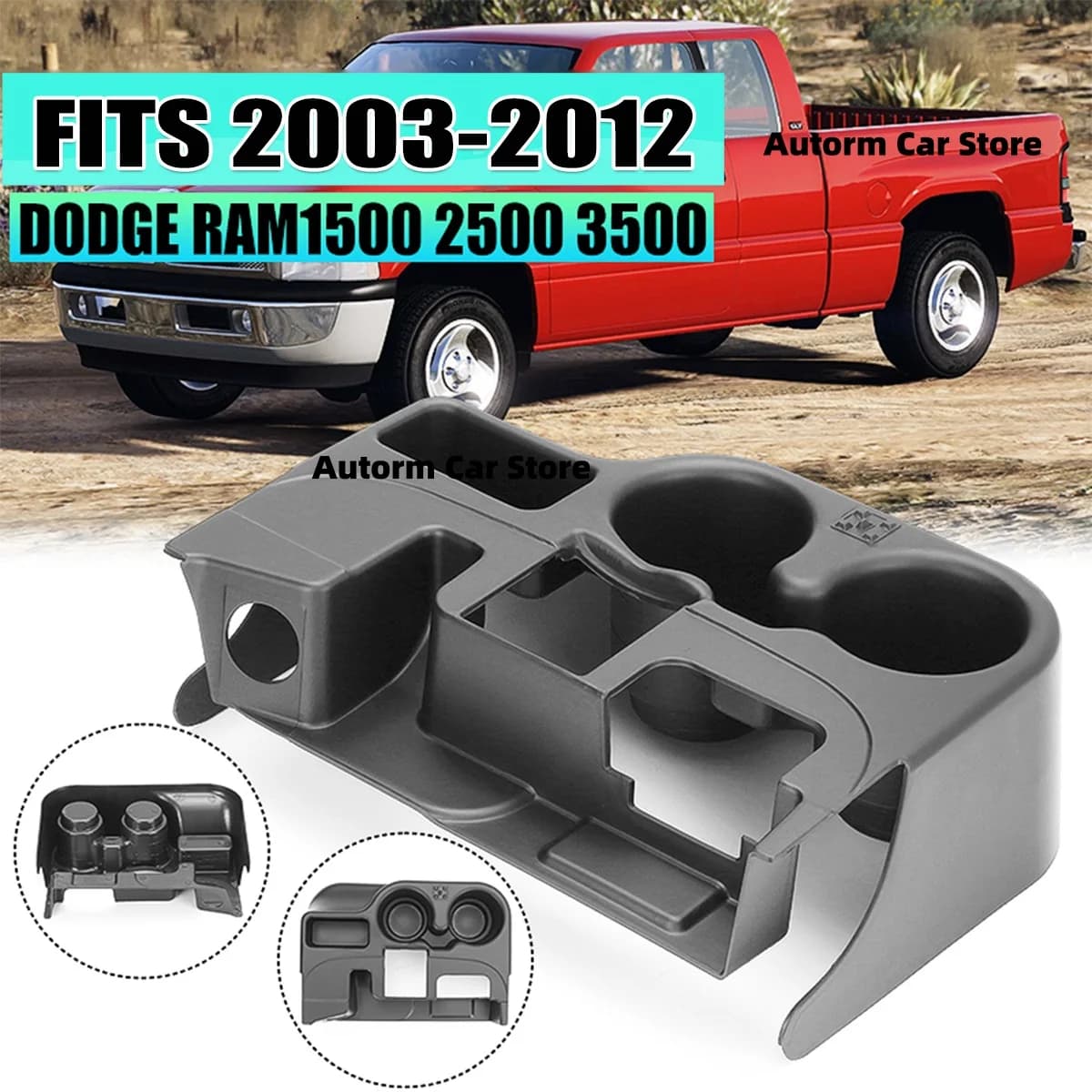 Car Center Console Water Cup Beverage Bottle Holder Coin Tray For DODGE RAM 1500/2500/3500 2003-2012 273740027756
