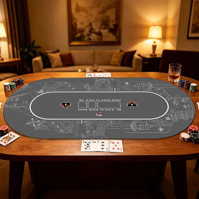Texas Hold'em Poker Diatomaceous Earth Table Mat, Wear Resistant Non Slip Soundproof Desk Pad, Special Mat For Card Game Table