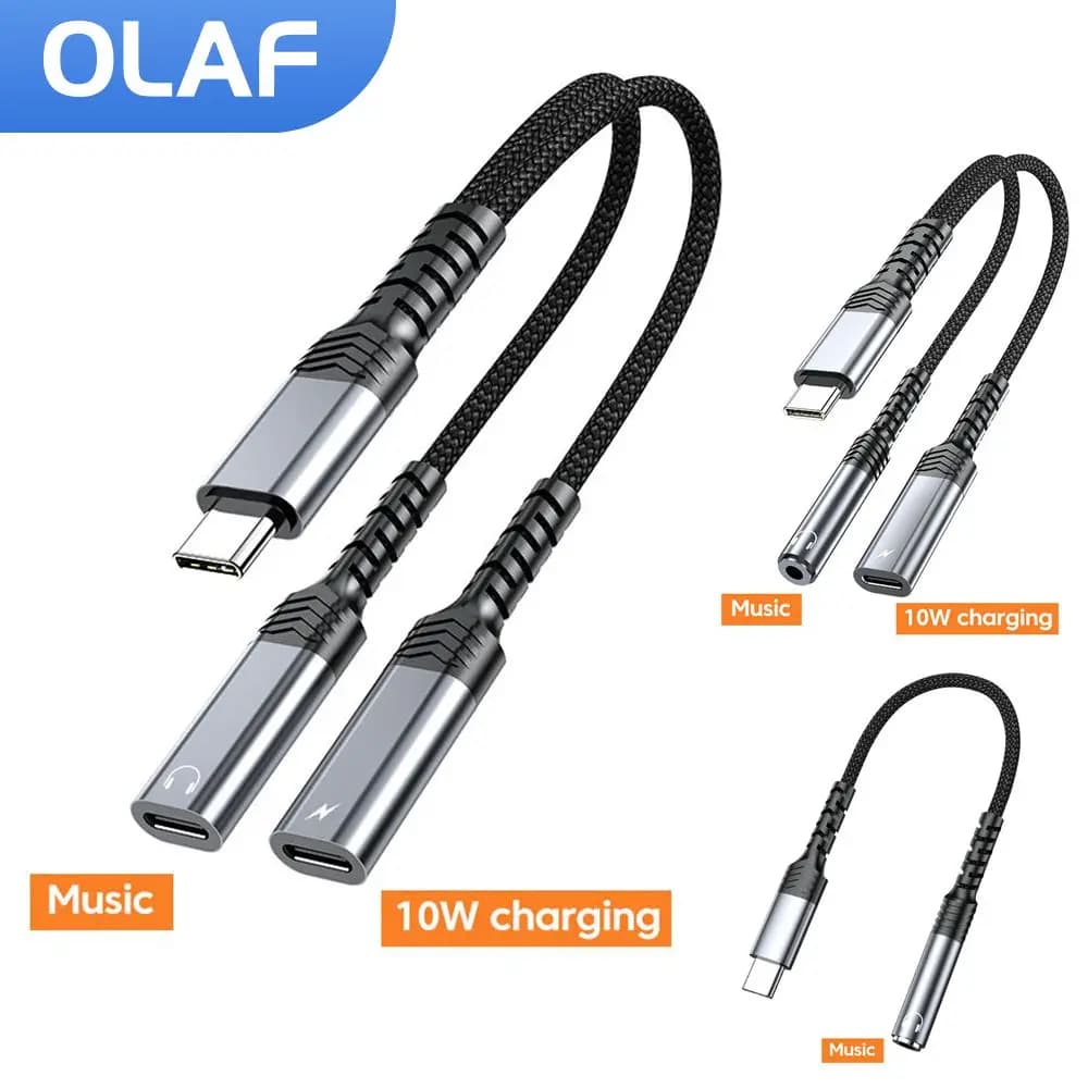 Adattatore per auricolari USB tipo C a jack da 3,5 Convertitore cavo audio USB-C da 3,5 mm per IPhone 15 16 Pro MAX Samsung Galaxy Huawei Xiaomi