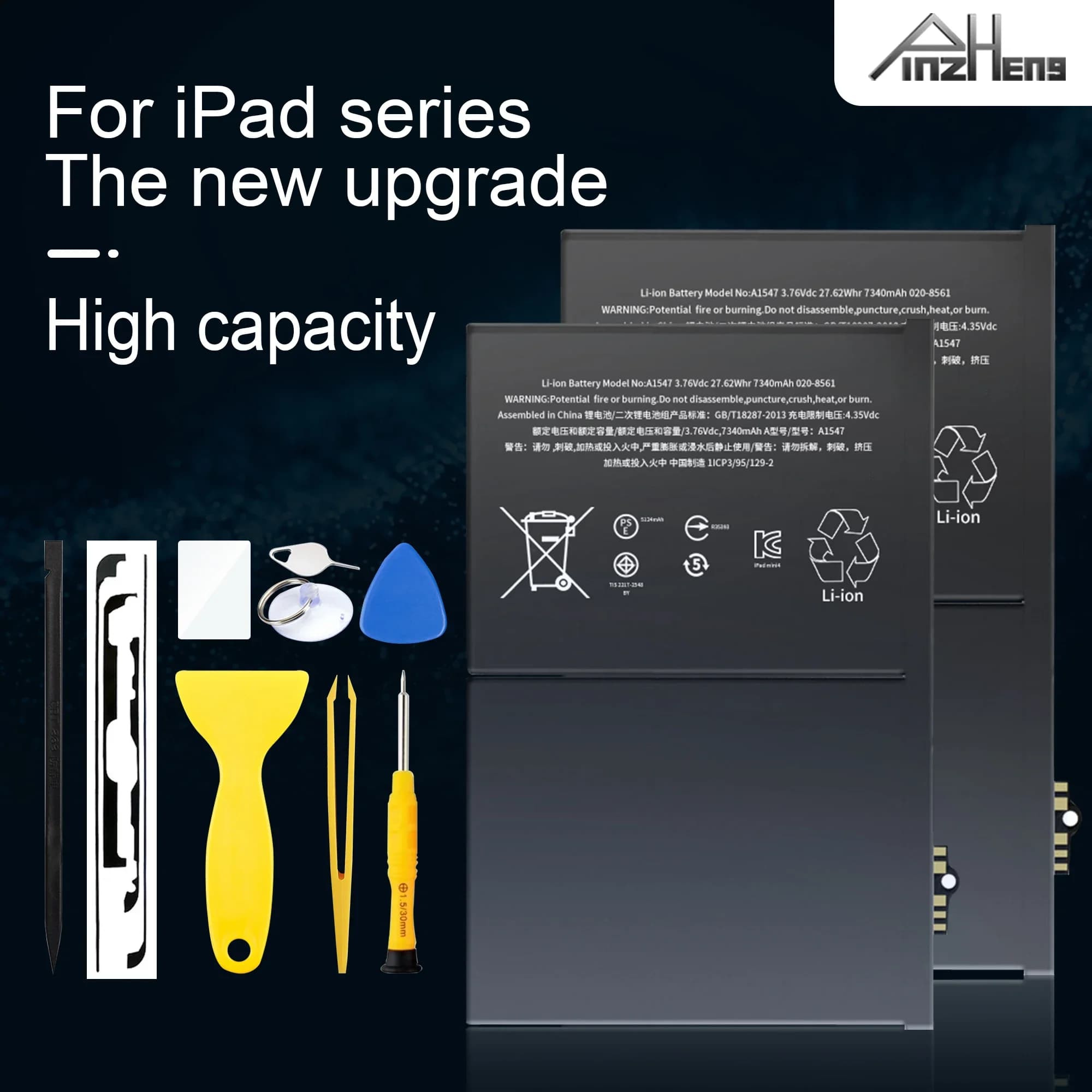 PINZHENG Tablet Batteria Per iPad 5 6 Aria A1484 Per iPad Air2 A1474 A1475 A1893 10.2 Mini 2 3 4 5 Pro 9.7 10.5 11 12.9 Batteria