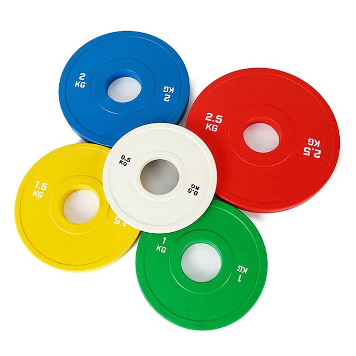 Costom Professional 0,5-2,5 kg Piastre per bilanciere per sollevamento pesi Piastra per pesi paraurti in gomma per squat rack