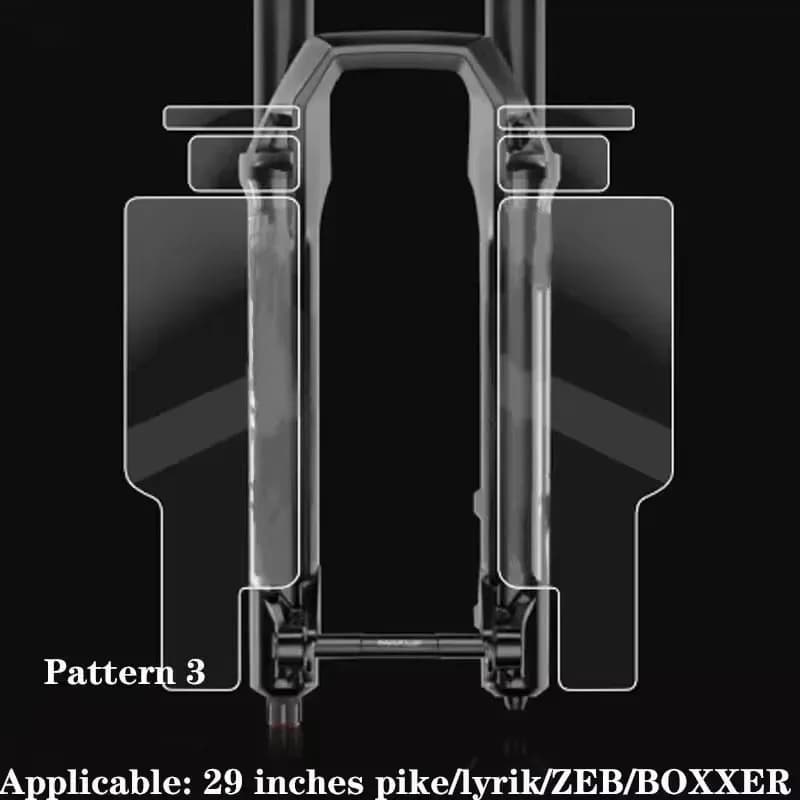 2 Sets Of MTB Front Fork Bicycle Frame Protective Film Scratch Resistant Waterproof Clear Rhino Skin Sticker Bike Accessories