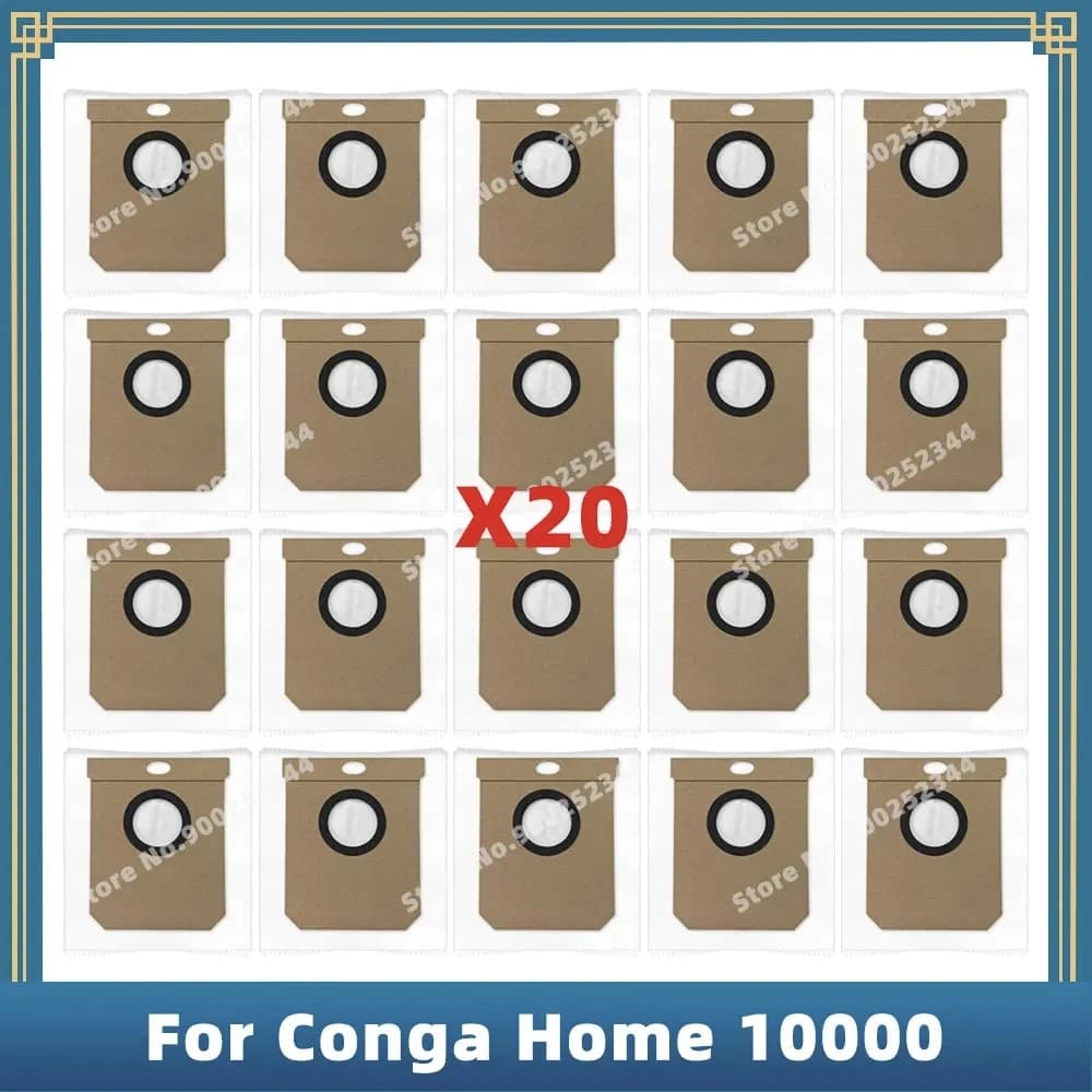 Dust Bag Compatible For Conga 7490 Ultimate / 8490 Ultimate / 8090 Ultra / 9090 AI, Eufy L50 L60 SES, Everybot Q5, Roidmi EVE CC