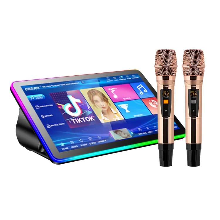 Magic Sing 4K Lettore Karaoke con Milioni di Canzoni in Libreria e Regolazione del Suono DSP, Macchina Jukebox e Microfono Wireless