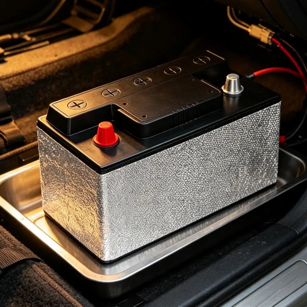 Battery Heat Protection Wrap Car Battery Insulation Blanket Universal Car Battery Insulation Kit Heat-resistant Blanket for Hot