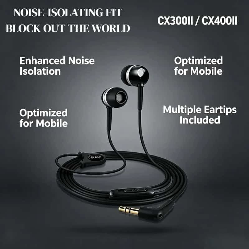 Cuffie Stereo In-Ear Cablate CX300II CX400II 2026 con Audio ad Alta Risoluzione per PC, Laptop, Telefono, Tablet, Mac Pro Max