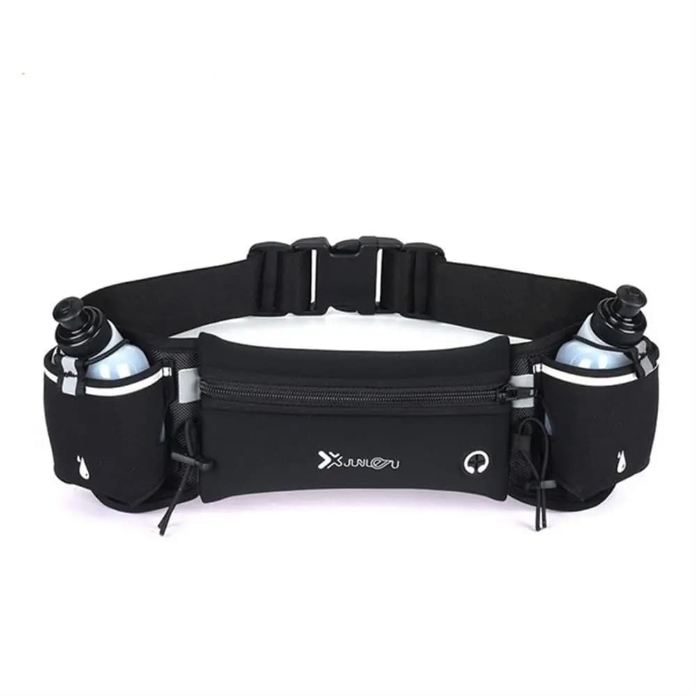 With Water Bottle Running Waist Bags Hydration Belt Bottle Phone Case Marathon Running Bag Running Belt Waterproof