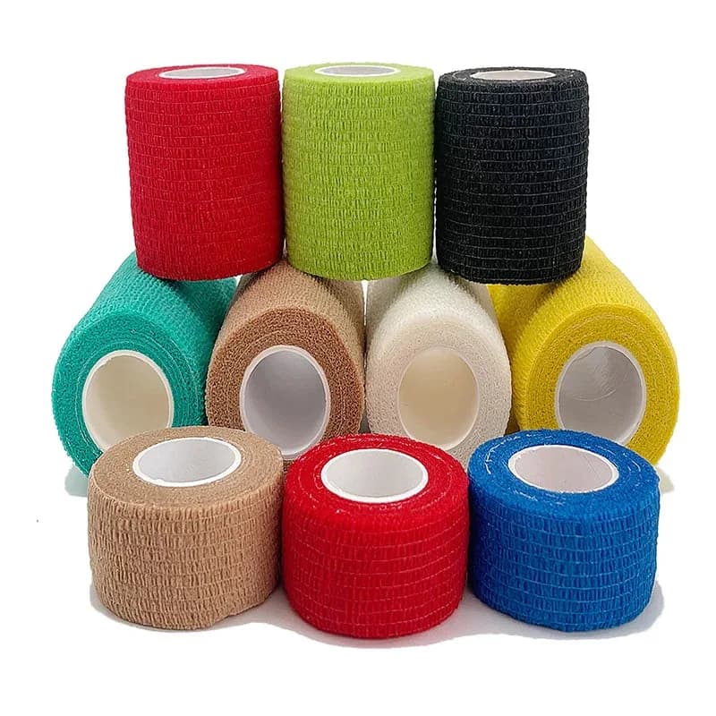 6 Pezzi 4,8m Bende Elastiche Adesive Colorate per Sport, Nastro Elastoplast per Supporto Ginocchio, Dita, Caviglia, Palmo, Spalla