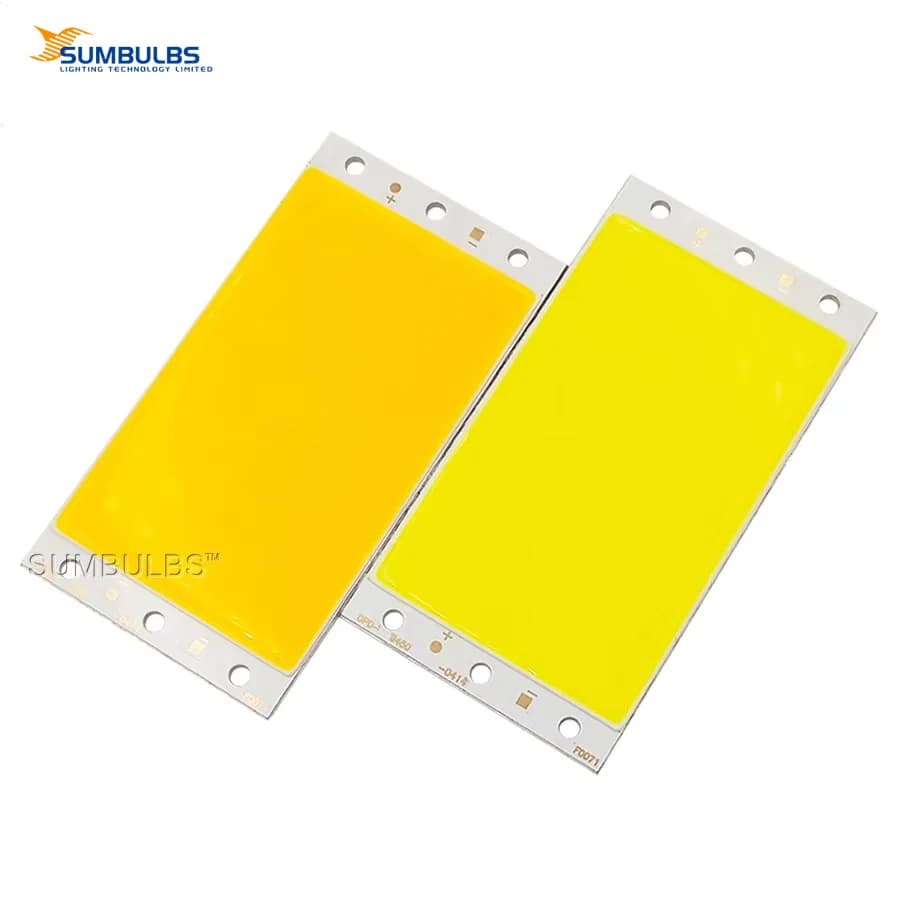 Sumbubs 94x50mm 15W COB Pannello luminoso a LED Ultra luminoso Bianco caldo/freddo/Blu/Rosso DC 12V Lampadina a matrice LED Chip a bordo