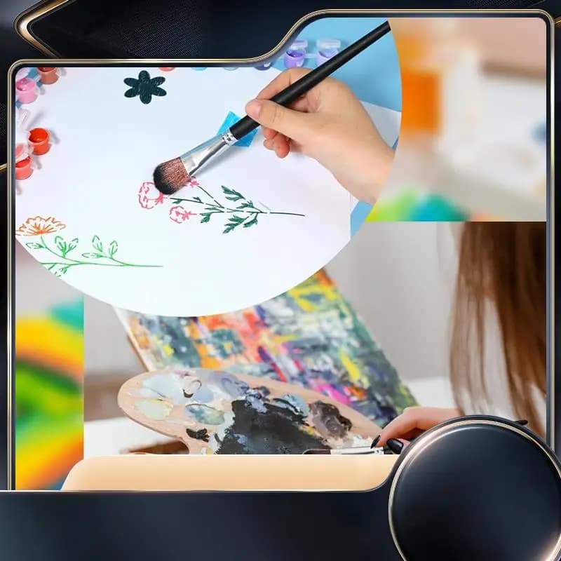 10 pennelli per scopa per pittura acrilica, pennello per miscelazione per pittura acrilica, pennelli per miscelazione ovali Pennello per pittura a olio per Gouache-N34R