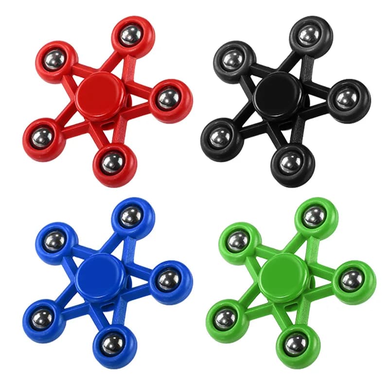 2 pezzi nuova stella dito giroscopio giocattoli divertimento creativo mano spinner agitarsi giocattoli edc sfere in acciaio stella spinner antistress giroscopio giocattolo regalo