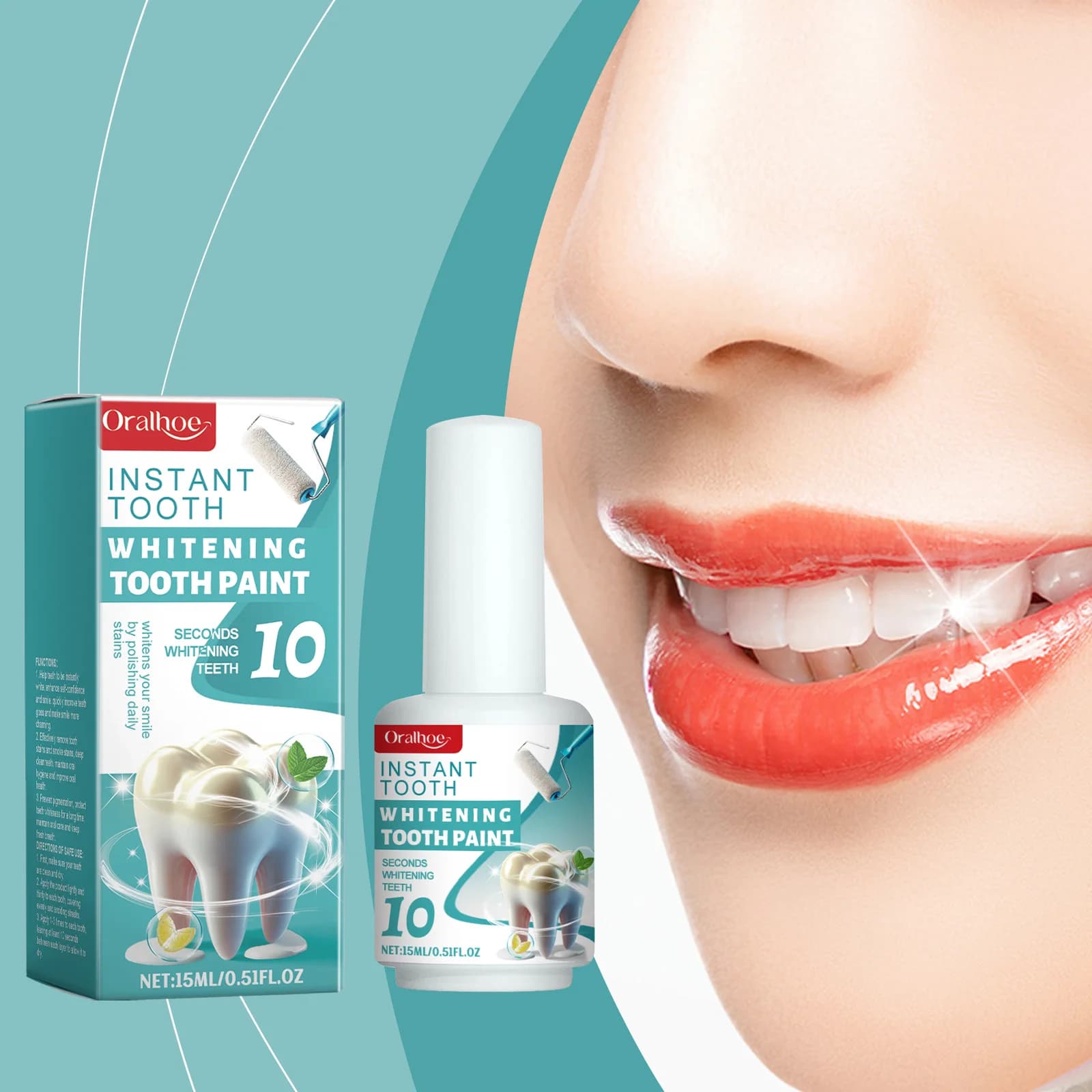 Teeth whitening detergent: removes stains and tartar, prevents pigmentation, improves matte effect, dental illuminant, fresh breath care tools