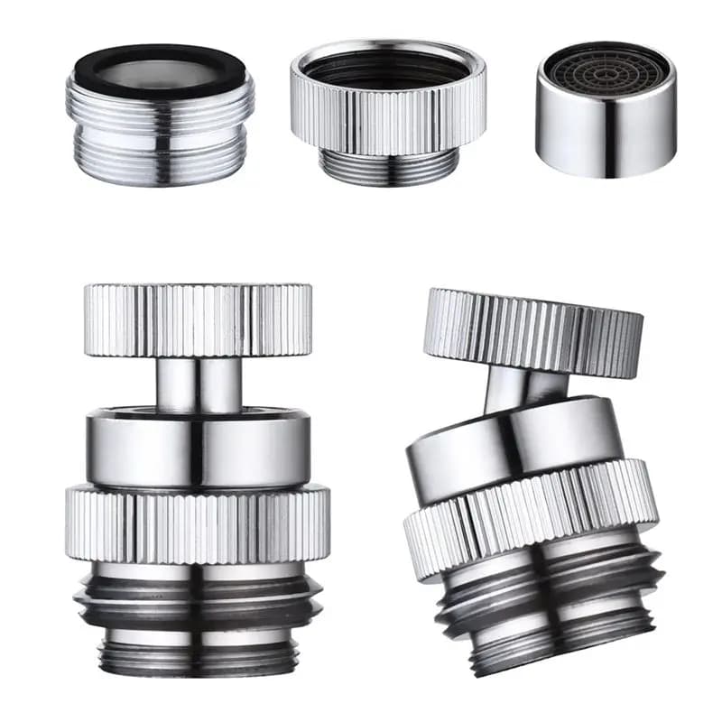 A20F-Kit Adapter for Faucet Washer Swivel Aerator Adapter for Connecting Garden Pipe, Multi-Swimming Garden Pipe Adapter, 3/4 Inch GHT Thread