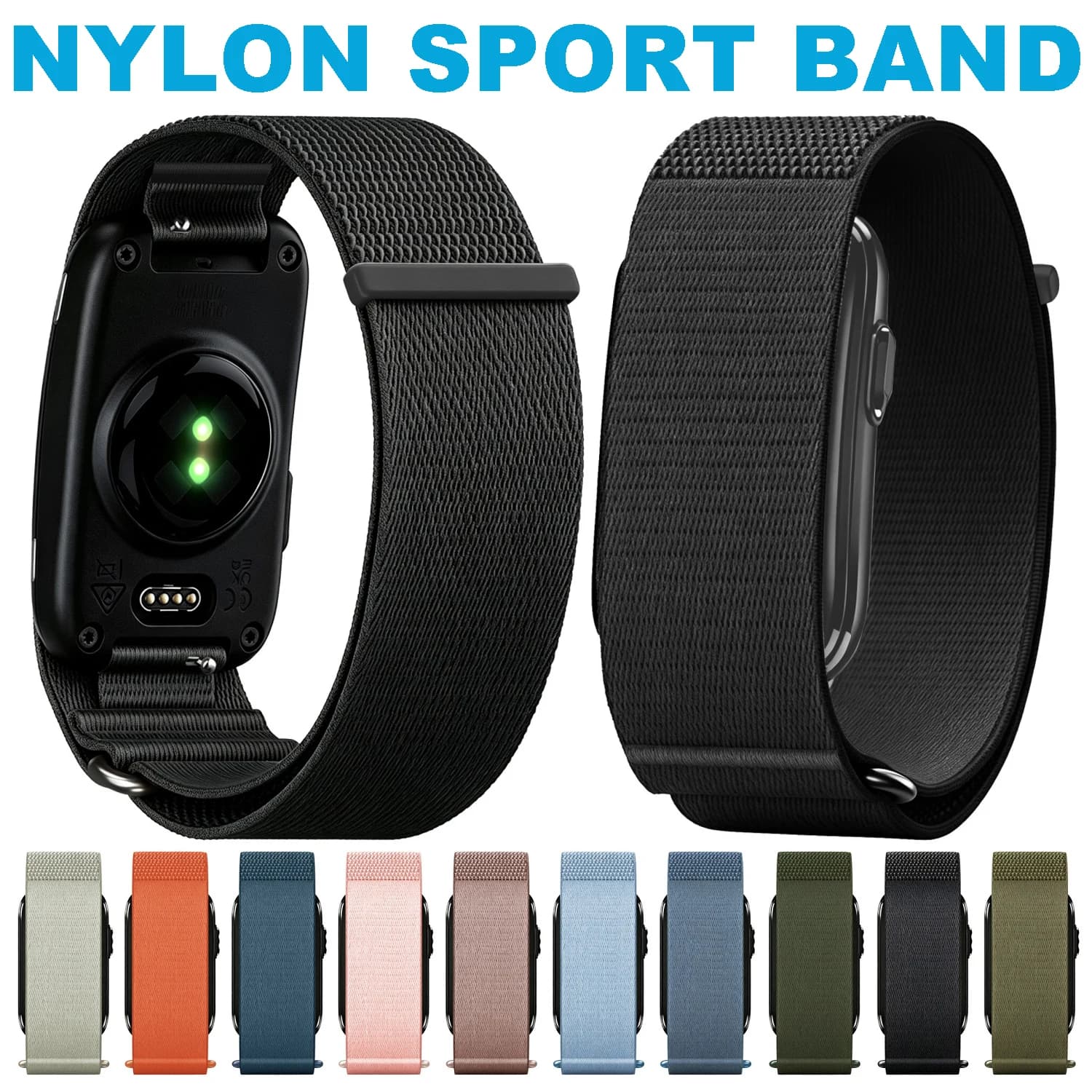 Soft Loop Nylon Woven Sport Strap for Garmin CIRQA Smart Band Fitness Adjustable Lightweight Breathable Wristband Accessories