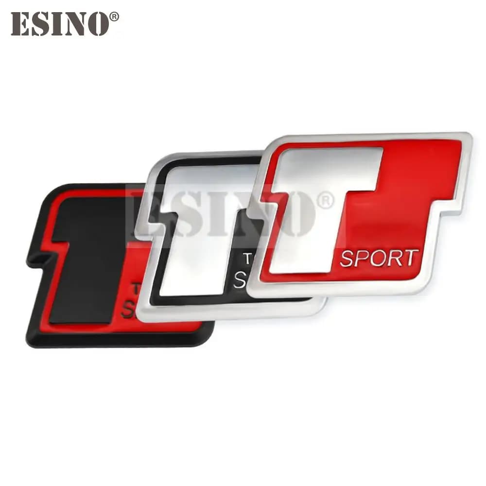 Car Styling T Sport 3D Metallo In Lega di Zinco Distintivo Dell'automobile Corpo Parafango Baule Posteriore Adesivo Decalcomania Emblema per Toyota Corolla RAV4 Prado