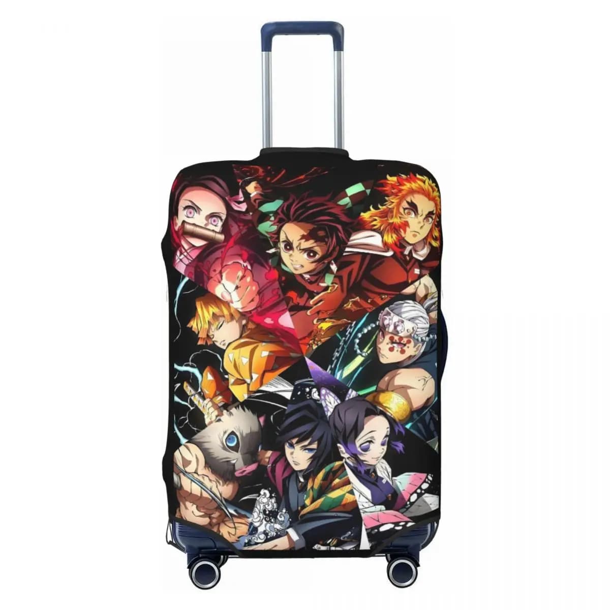 Custom Demon Slayer Kimetsu No Yaiba Travel Luggage Cover Inosuke Hashibira Zenitsu Agatsuma Suitcase Cover Protector 18-32 Inch