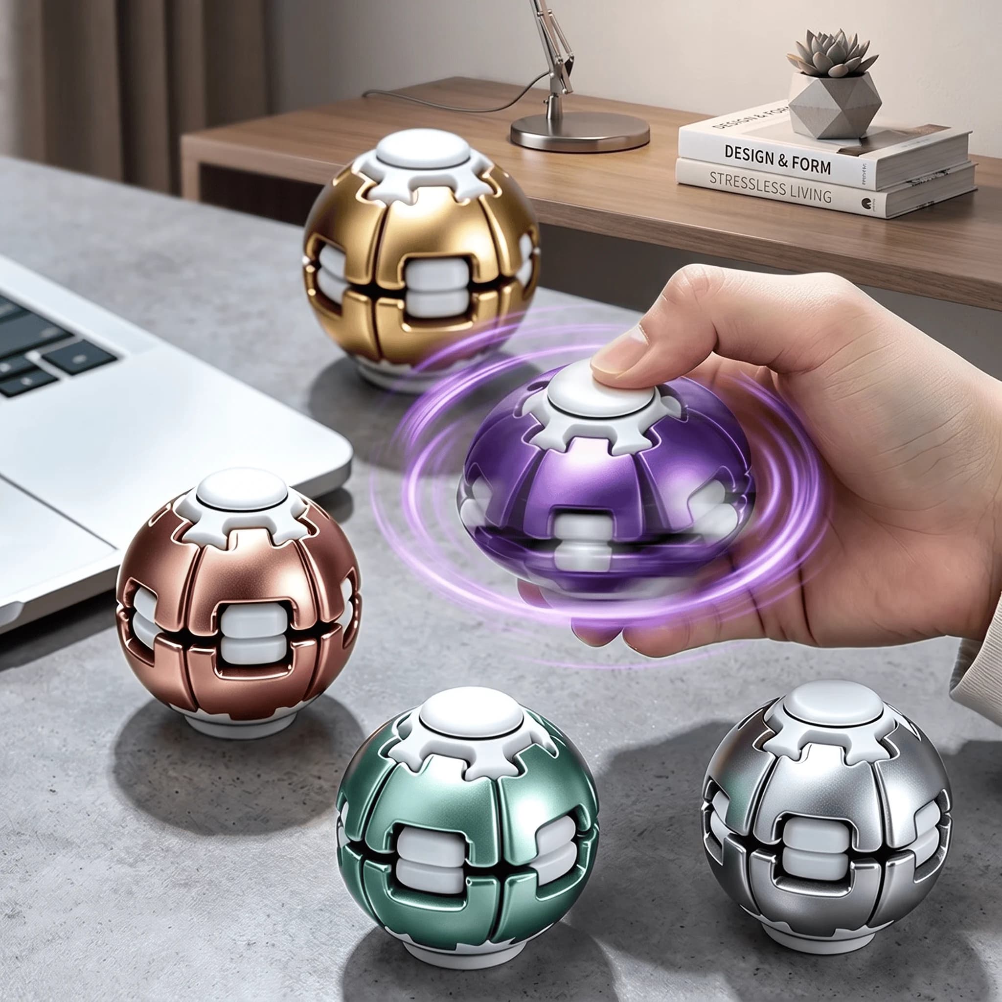 Hamburger Fidget Spinner Toy Press & Spin Desk Gadget Stress Relief Adult Office Funny Novelty Gift Decompression Tool