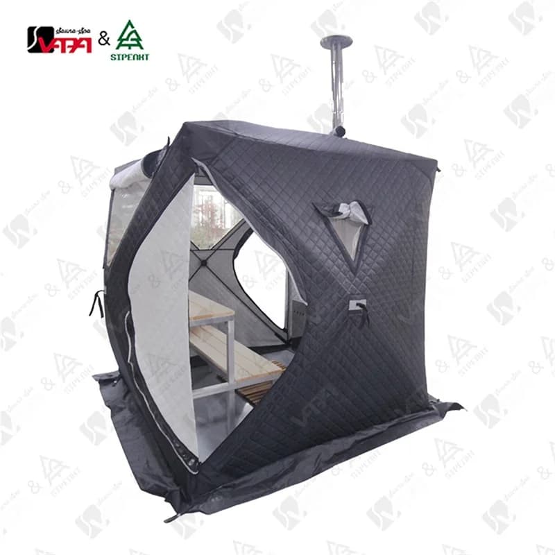 Winter Thickened Waterproof Portable Outdoor Sauna Tent Accessory With Sauna Stove For Camping Backyard