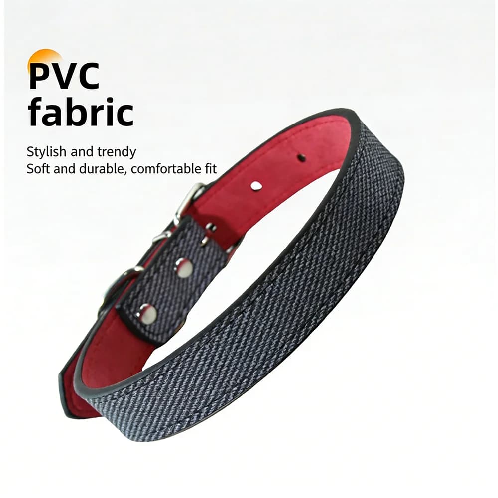 Collare per Animali Domestici in Pelle PVC alla Moda, Comodo Collare per Cani di Piccola Taglia, Collana Regolabile con Fibbia in Lega per Cani e Gatti